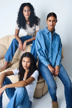 IHARCHER Chemise en jeans