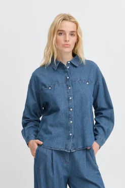 IHARCHER Chemise en jeans