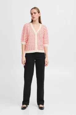 IHARDINA Cardigan à tricot