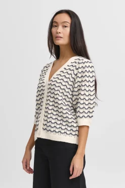 IHARDINA Cardigan à tricot