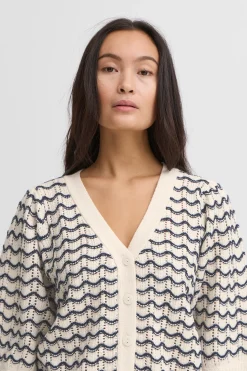 IHARDINA Cardigan à tricot