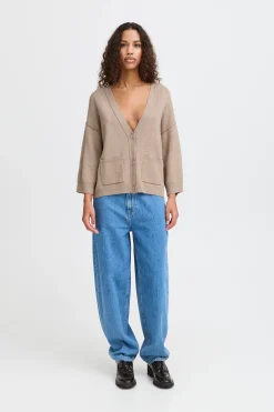 IHBALLIA Cardigan à tricot