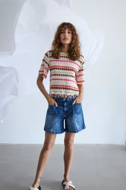 IHBANDIE Blouse à manches courtes